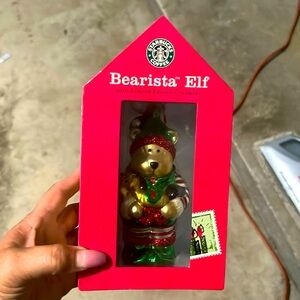 New 2001 Starbucks Collectable Xmas Ornament.